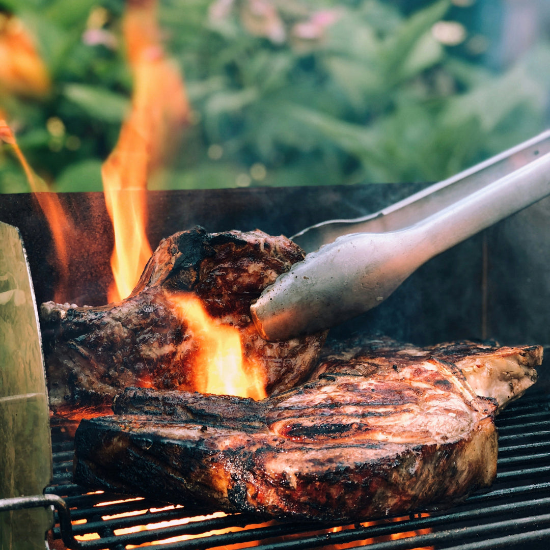 image of grilling steak