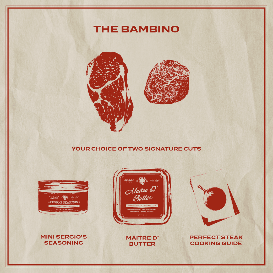 The Bambino - Steak Dinner for 2