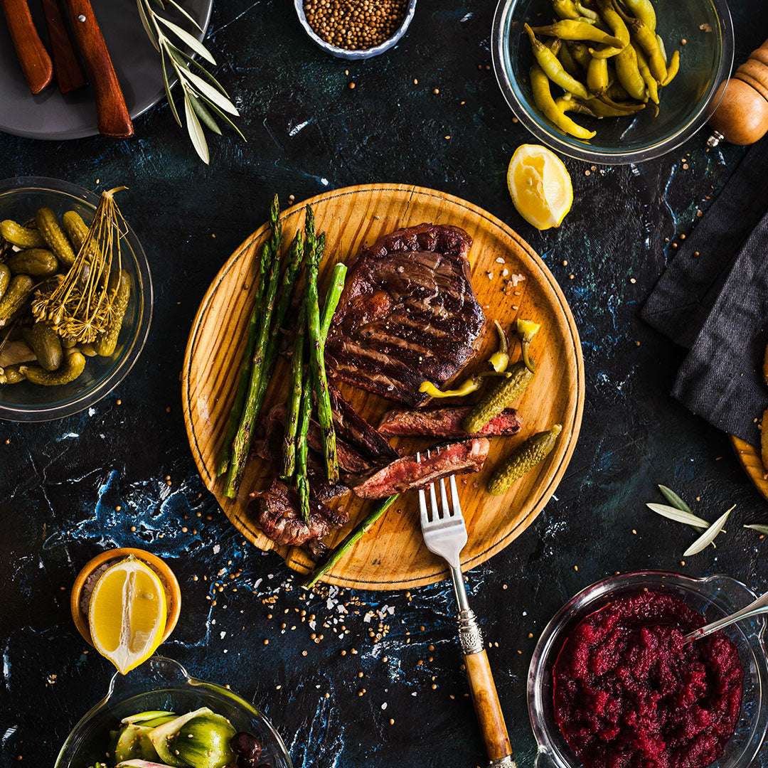 The Grill Pack Recipe: Pepper-Crusted Ribeye & Charred Asparagus