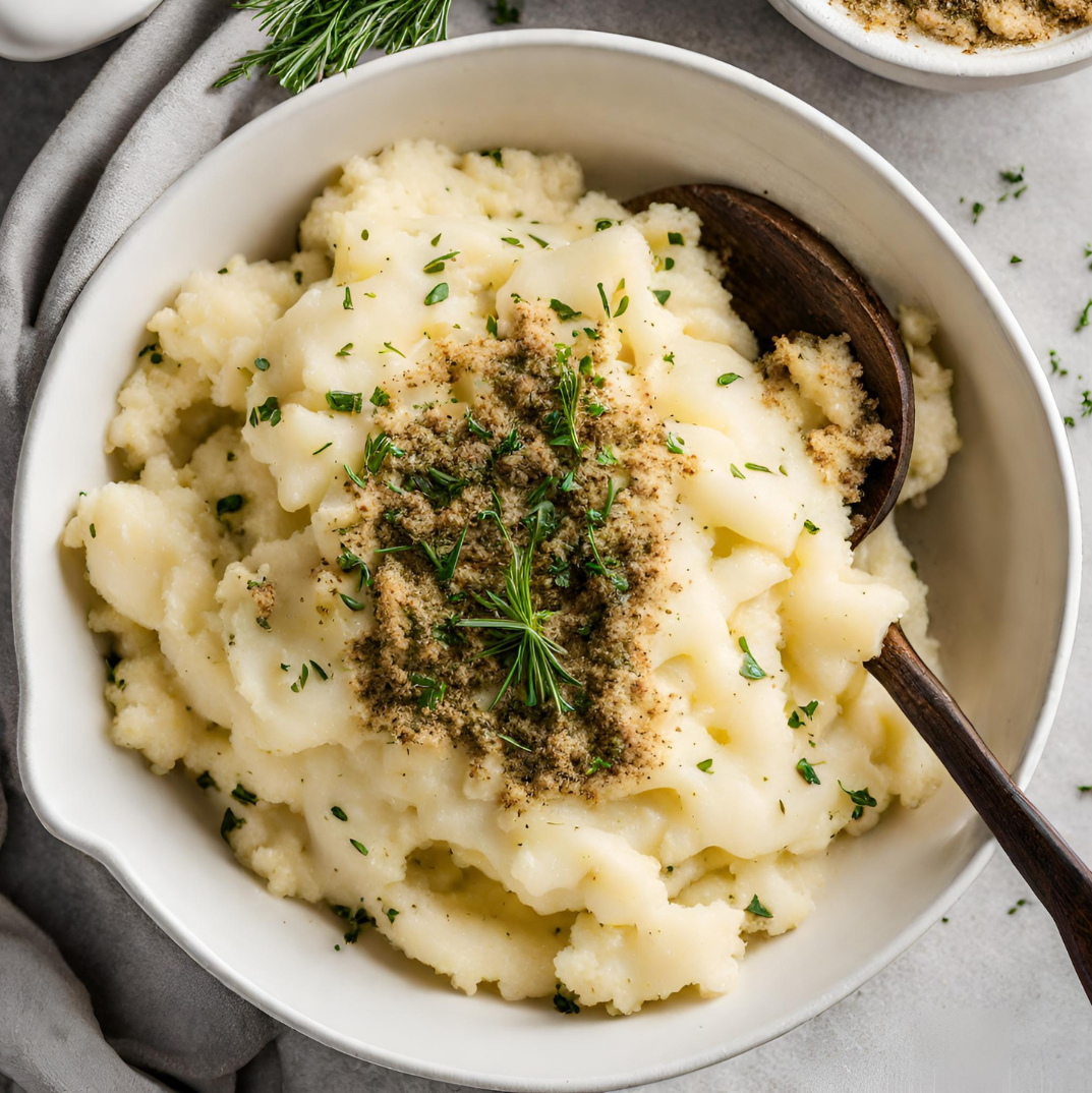 Maitre d’ Butter Recipe: Breadcrumb-Topped Mashed Potatoes