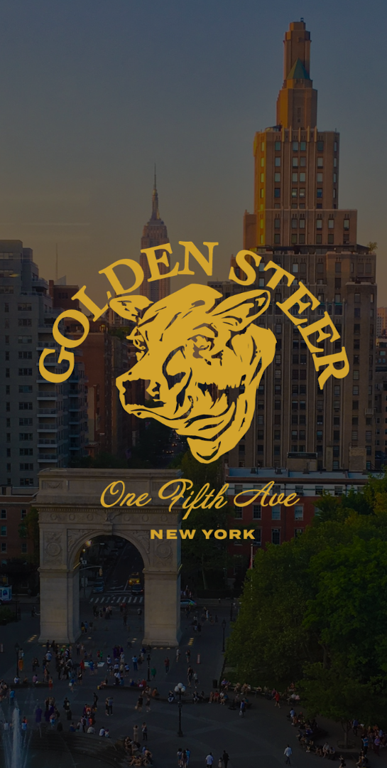 Golden Steer Steakhouse New York exterior banner