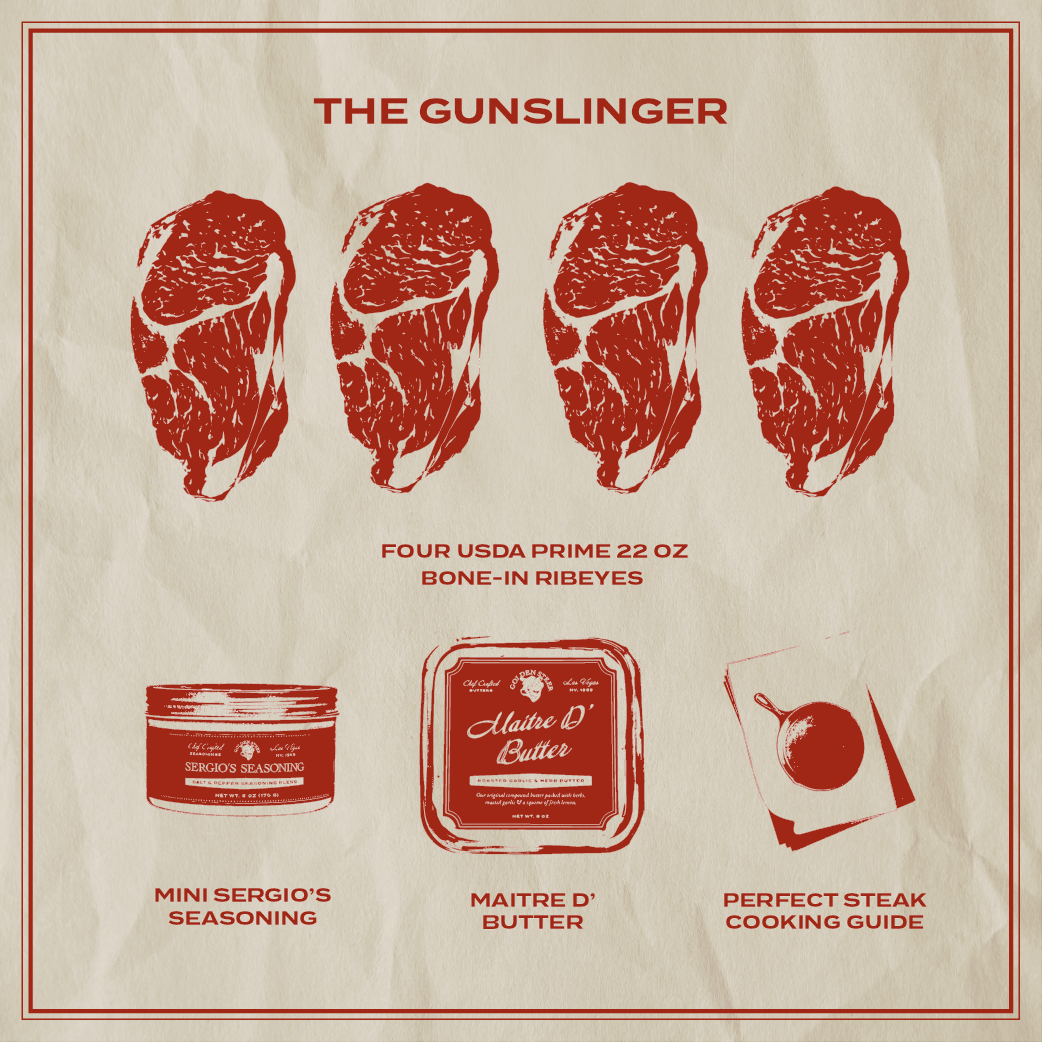 The Gunslinger 22 OZ Ribeye (Set of 4)